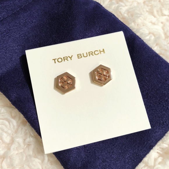 Tory Burch Jewelry - Tory Burch Logo Stud Earrings